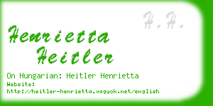 henrietta heitler business card